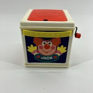 Mattel Jack in the Box Clown 1987 Music Pop Goes Weasel Works Vintage